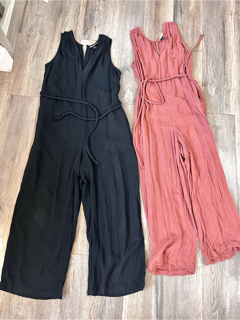 Target- Universal Thread Bundle of Two Gauze Jumpsuits - Medium - Black/Copper